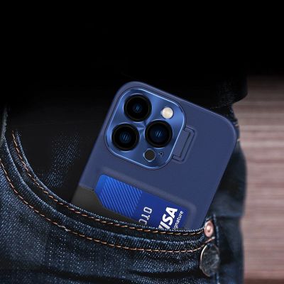 7. Leather Stand Case for Samsung Galaxy S23 cover card wallet with stand blue