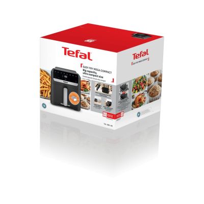 3. Tefal Easy Fry Mega Compact EY866HE1 fryer Single 7.5 l Standalone Hot Air Fryer Black, Silver