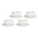 LA PORCELLANA BIANCA CORTE Set of 4 cups with saucer 450 ml