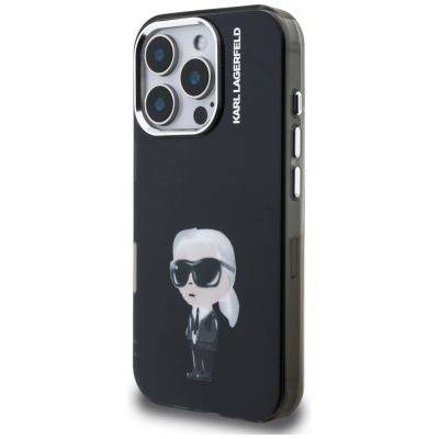2. Karl Lagerfeld IML Aquarelle Karl & Logo MagSafe Case for iPhone 16 Pro Max - Black