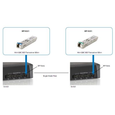 2. LevelOne SFP-9221 Network Transceiver Module Fiber Optic 1250 Mbit/s