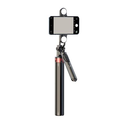 5. Selfie stick WH181D-Y1S 1.75m aluminum alloy telescopic tripod with dual lamp and phone holder - black