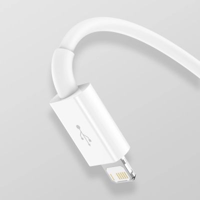8. Baseus Superior Series USB-A - USB-C / Lightning / micro USB 3.5A cable 1m - white