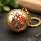 4. FC Barcelona original licensed keychain in the shape of a golden ball with the B7081 coat of arms