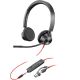 38. Poly Blackwire 3325 Stereo MS Teams Certified USB-C Headset +3.5mm Plug +USB-C/A Adapter 8X222AA