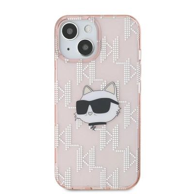 3. Karl Lagerfeld IML Choupette Head & Monogram case for iPhone 13 - pink