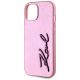 6. Karl Lagerfeld Wrinkled Metal Signature iPhone 15 Case - Pink