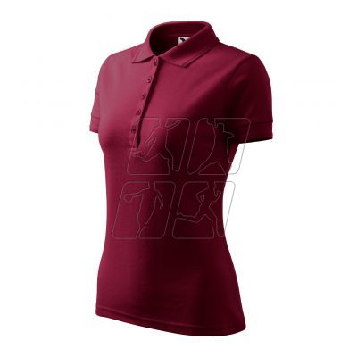 Women's Pique Polo Shirt (garnet)