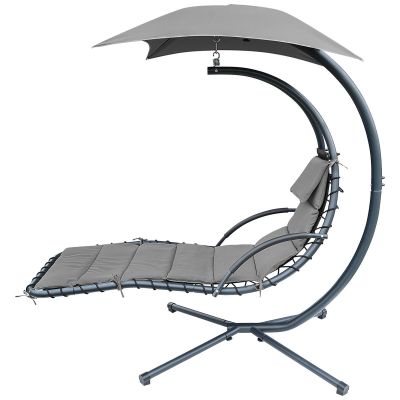 5. SWING ROCKING CHAIR WITH UMBRELLA LISBON DARK GREY