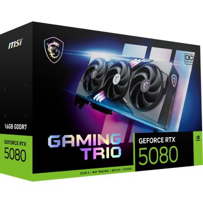 9. MSI GeForce RTX 5080 16GB GAMING TRIO OC GDDR7 Graphics Card