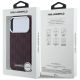 8. Karl Lagerfeld Grained Mono Resin Logo MagSafe Case for iPhone 17 Pro / 18 Pro - Burgundy