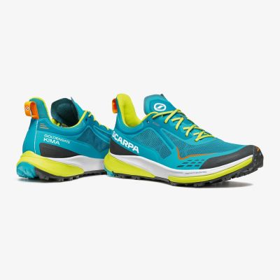 6. Scarpa Golden Gate Kima Rt trail shoes - lake blue/lime