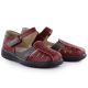 4. Women's comfortable burgundy openwork Velcro shoes Unisoft 9955