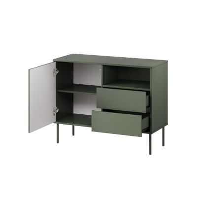 2. Chest of drawers 1D2S TRESSE 100x40x75 matt green