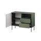 2. Chest of drawers 1D2S TRESSE 100x40x75 matt green