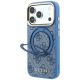 2. Guess Ring Stand 360 4G Classic Logo MagSafe Case for iPhone 18 Pro / 17 Pro - Blue