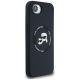 4. Karl Lagerfeld Liquid Silicone Karl & Choupette Heads Case with MagSafe for iPhone 16e - Black