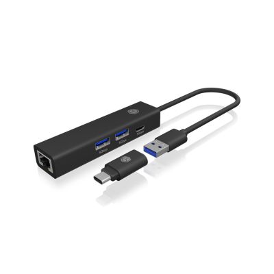 4. ICY BOX IB-HUB1439-LAN Wired USB 3.2 Gen 1 (3.1 Gen 1) Type-A Black