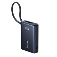 Baseus PicoGo 10000mAh 45W Power Bank with Digital Display and Built-in USB-C Cable - Black