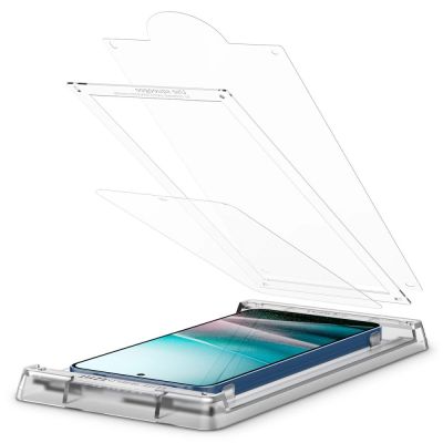 2. Spigen ELITE SHIELD EZ FIT Hybrid Glass for Samsung Galaxy S25 - Transparent