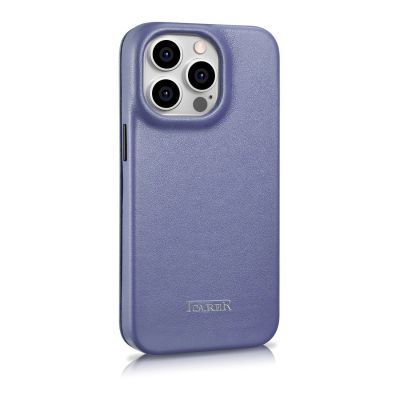 3. iCarer CE Premium Leather Folio Case iPhone 14 Pro Max Magnetic Flip Leather Folio Case MagSafe Light Purple (WMI14220716-LP)