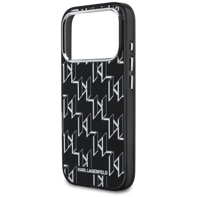 6. Karl Lagerfeld IML KL Monogram MagSafe Case for iPhone 17 Pro - Black