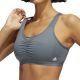 3. adidas Coreessentials Medium-Support Women's Sports Bra Gray HD7686