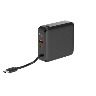 3. GEMBIRD POWERBANK 10000 mAh, 20W FAST CHARGING, WIRELESS CHARGING BLACK