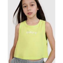 Girls' oversize printed crop top 4F 4FJWSS25TSLEF112-45S