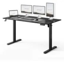SENSE7 NOJO LIGHT Black work desk / electrically adjustable height / 140 x 70 cm / load capacity 70 kg