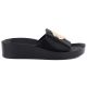 2. Women's black platform flip-flops Potocki 43326