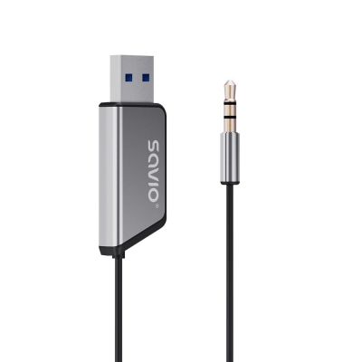 3. SAVIO TRANSMITER AUX, USB, BLUETOOTH 5.3, HANDS-FREE FUNCTION, TR-16