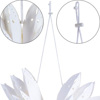 5. DECORATIVE STAR SNOWFLAKE HANGING PAPER 50CM WHITE