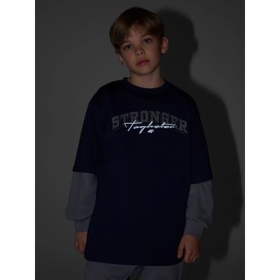 6. Boy's loose T-shirt with print 4F 4FJRSS26TTSHM3465-31S