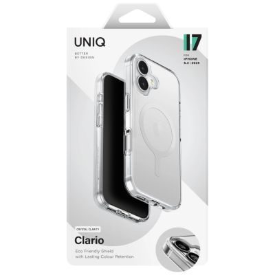 6. Uniq Clario Magclick Charging Case for iPhone 17 - Transparent
