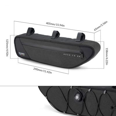 6. Rockbros TL003 ROAD TO SKY 2L Frame Bag Waterproof – Black