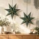 7. DECORATIVE HANGING PAPER STAR FSC 18x60CM GREEN 7 ARMS MICA