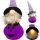 DECORATIVE PUMPKIN FIGURE 25CM LED HALLOWEEN PURPLE PURPLE