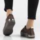 7. Women's leather platform sneakers, brown, Filippo DP3533