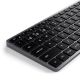 4. Satechi Slim X1 Keyboard – Bluetooth keyboard for up to three USB-C devices, US (space gray)