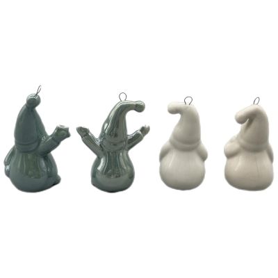 4. CERAMIC SANTA CLAUS CHRISTMAS BALL 7.8 CM 1 pc