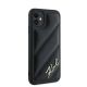 4. Karl Lagerfeld Diagonal Quilted Script case for iPhone 11 / Xr - black