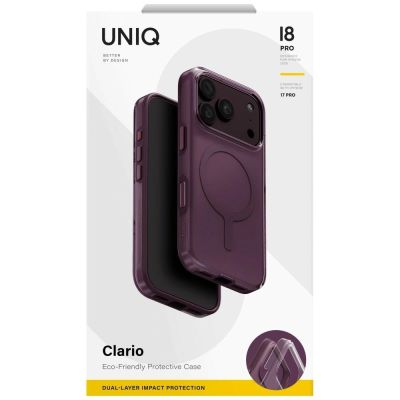 6. Uniq Clario Magclick Charging eco case for iPhone 18 Pro / 17 Pro - purple