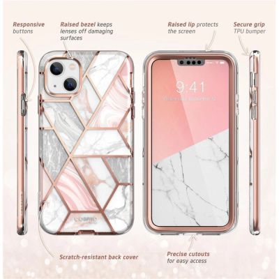7. Supcase Cosmo iPhone 14 Plus Case - Pink Marble