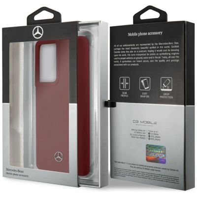 8. Mercedes Silicone Line Case for Samsung Galaxy S21 Ultra - Red