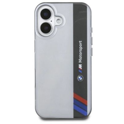 3. BMW Motosport IML Vertical Stripe iPhone 16 Plus Case - Gray