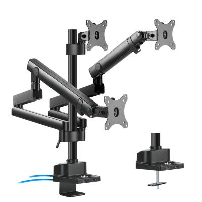 6. Maclean MC-811 desk mount for 3 monitors (desktop; 17" - 27"; max. 20kg)