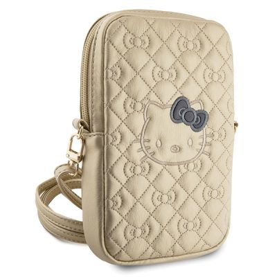3. Hello Kitty Quilted Bows Strap bag - gold