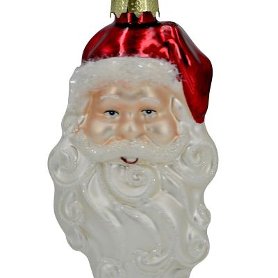 4. GLASS CHRISTMAS TREE ORNAMENT – SANTA CLAUS SASKA GIFT & DECOR