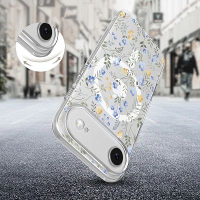 5. Tech-Protect FlexAir MagSafe Case for iPhone 17 Air - Daisies with Leaves